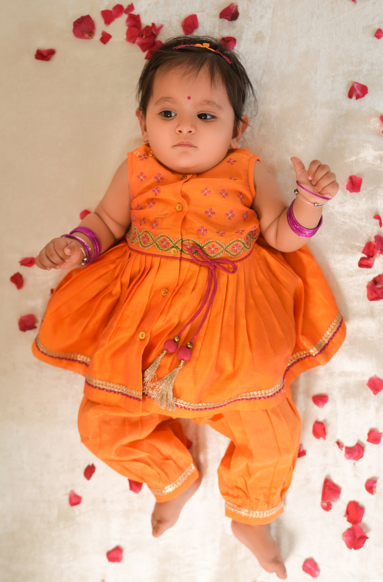 Aangan Angrakha Set- Orange