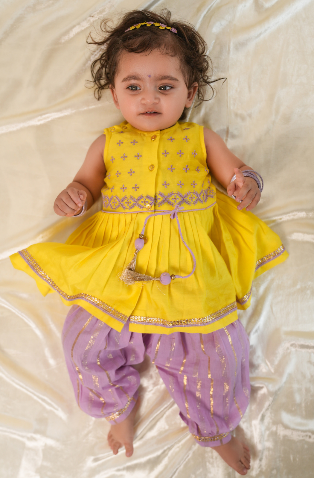 Aangan Angrakha Set- Yellow