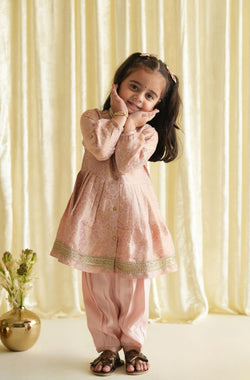 Rajkumari Angrakha Set - Pink