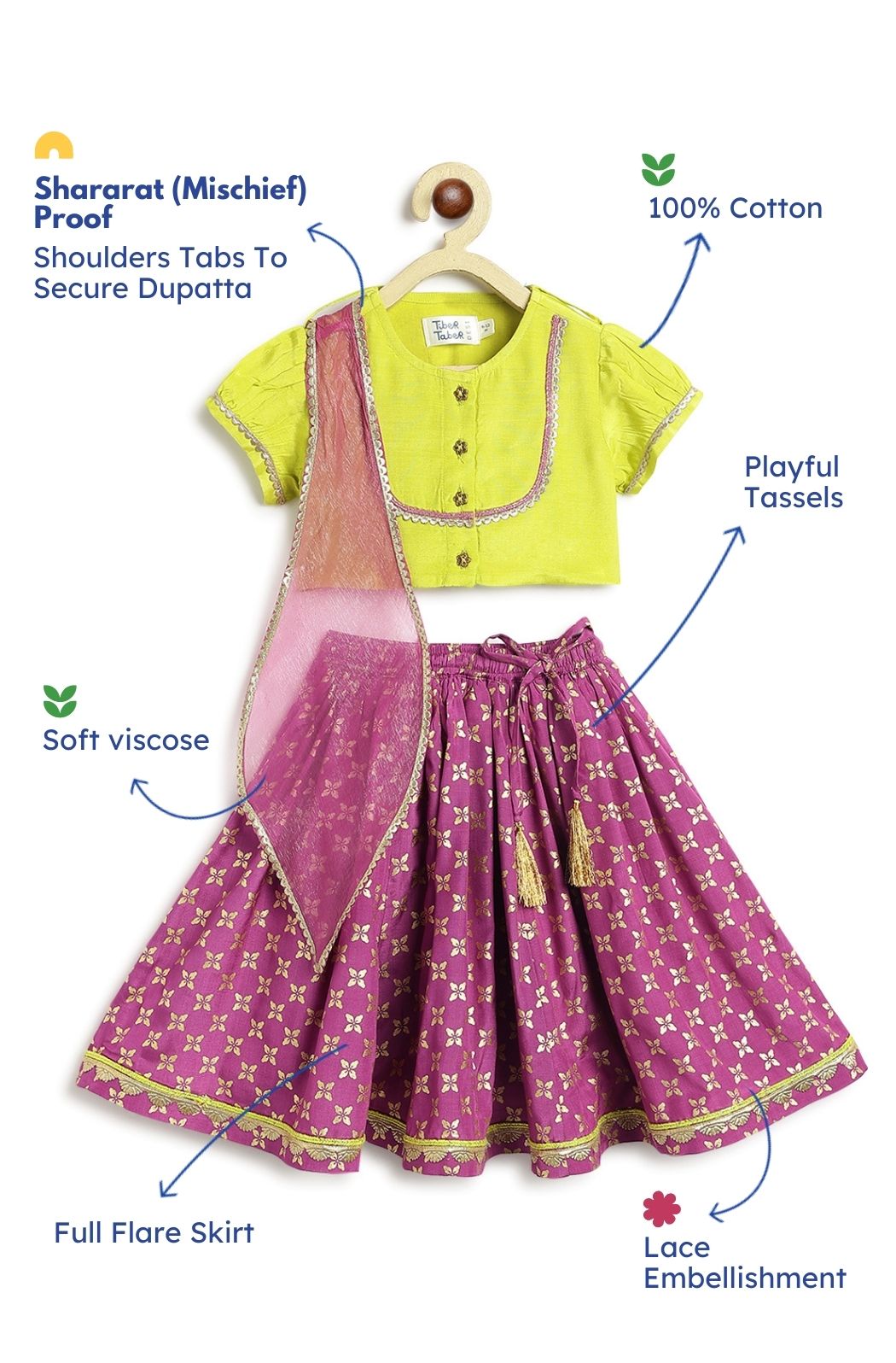 Swarn Jaal Lehenga Set - Green