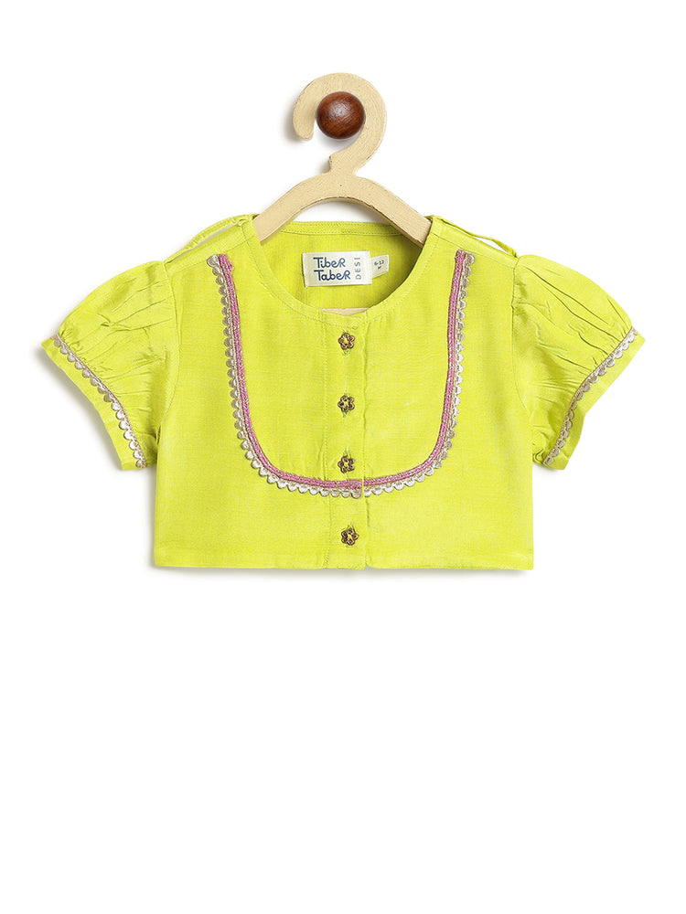 Swarn Jaal Lehenga Set - Green