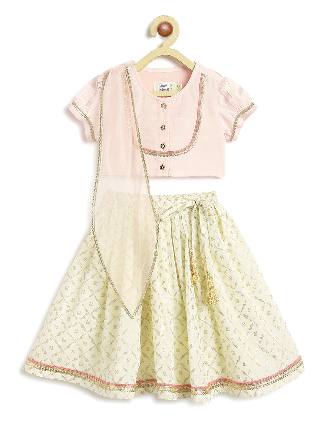 Swarn Jaal Lehenga Set - Pink