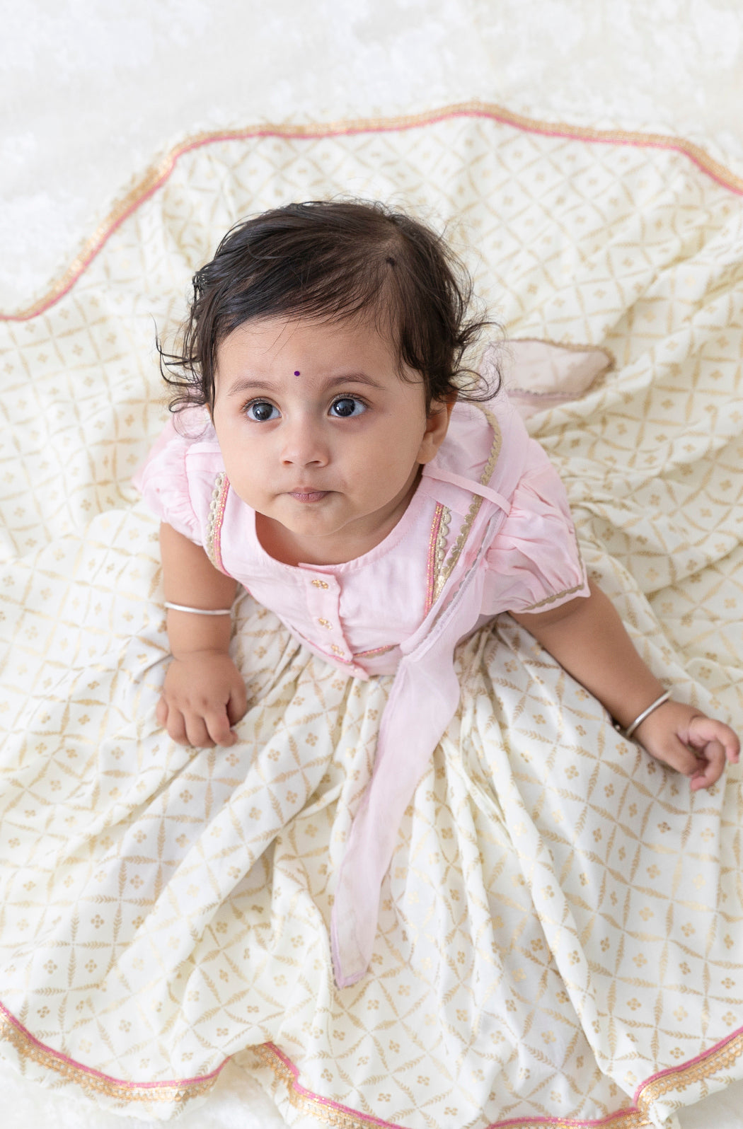 Swarn Jaal Lehenga Set - Pink