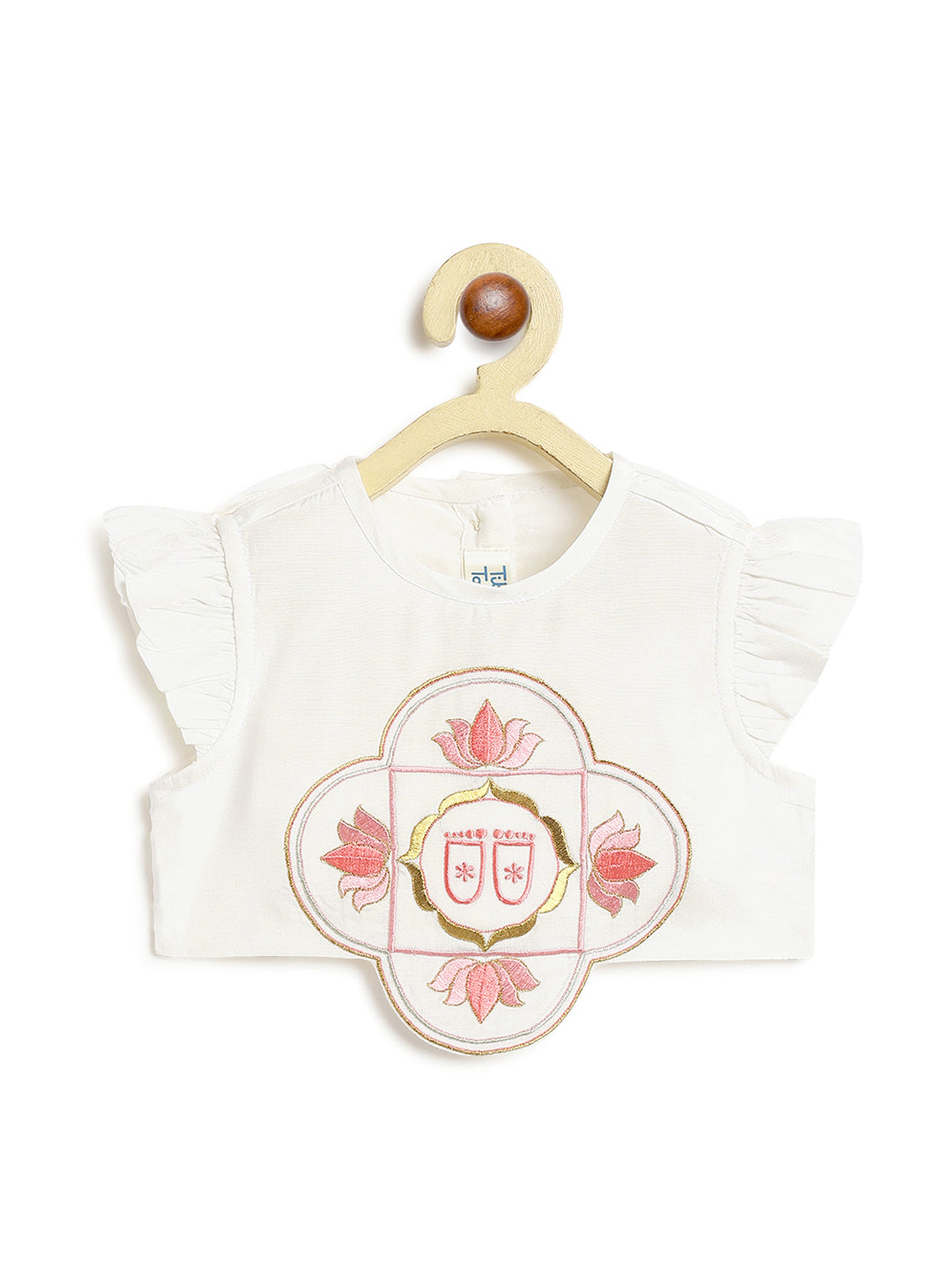 Krishna Charan Lehenga Set - White