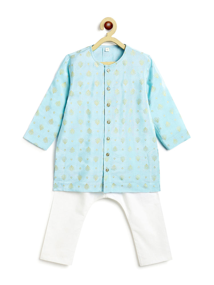 Morpankh Kurta Set for Baby Boys - Blue