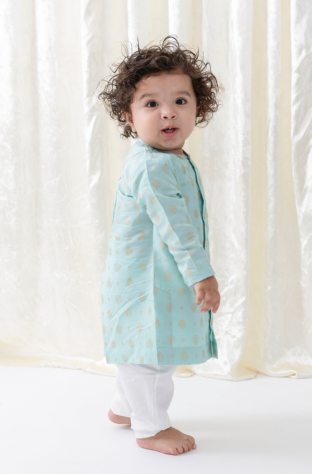 Morpankh Kurta Set for Baby Boys - Blue