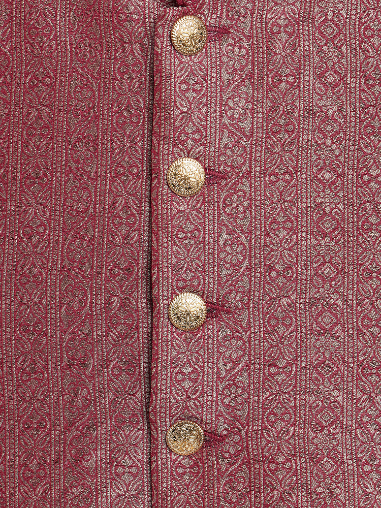 Saanjh Bundi Jacket - Maroon