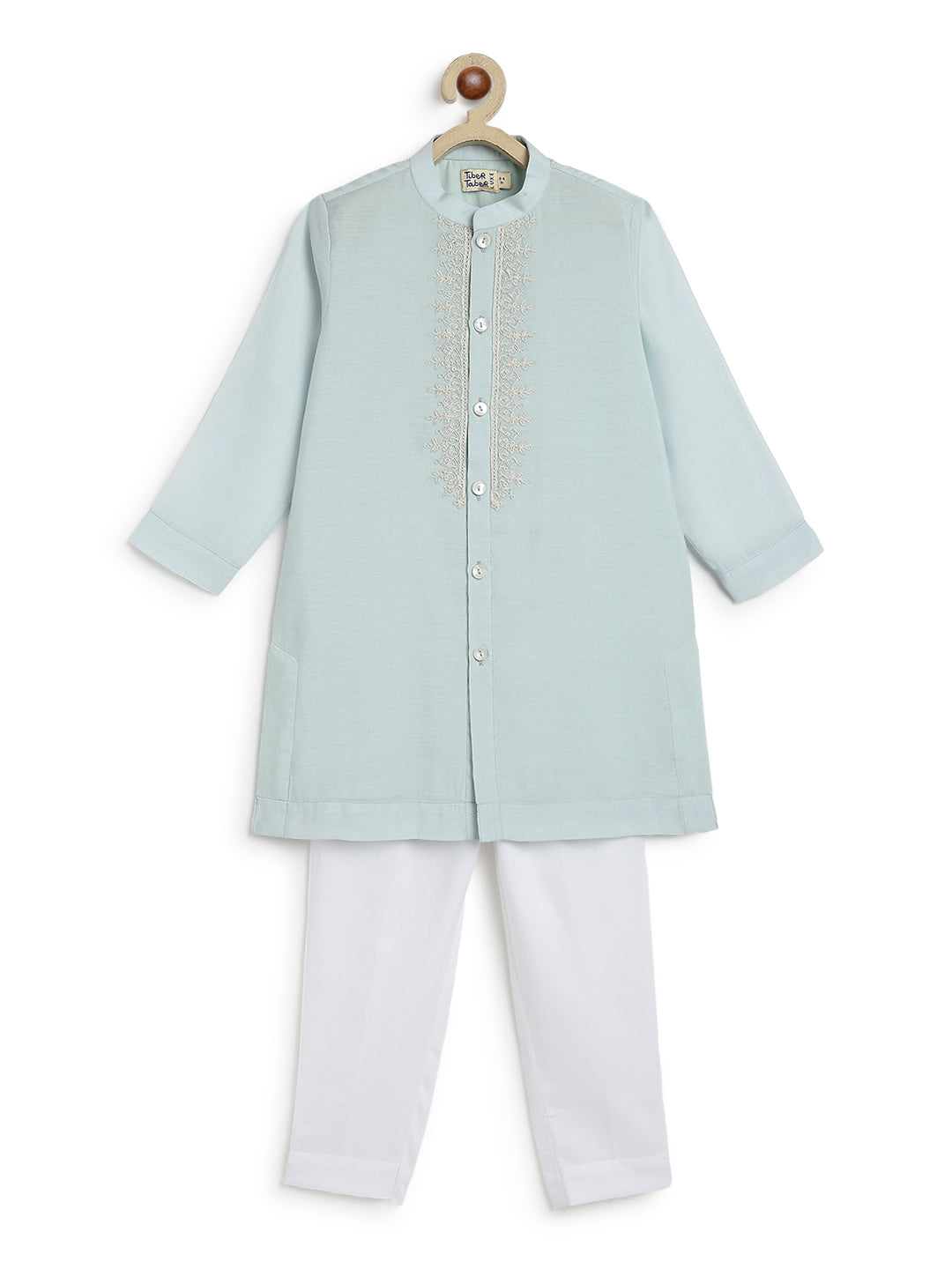 Noorza Kurta Pyjama Set-Blue