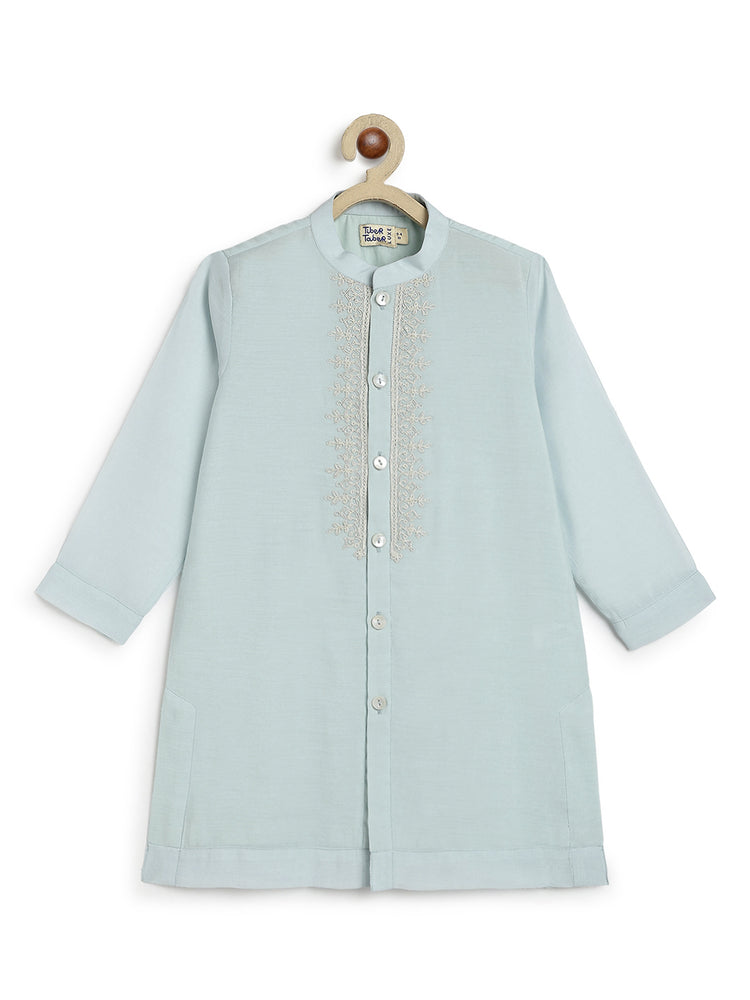 Noorza Kurta Pyjama Set-Blue