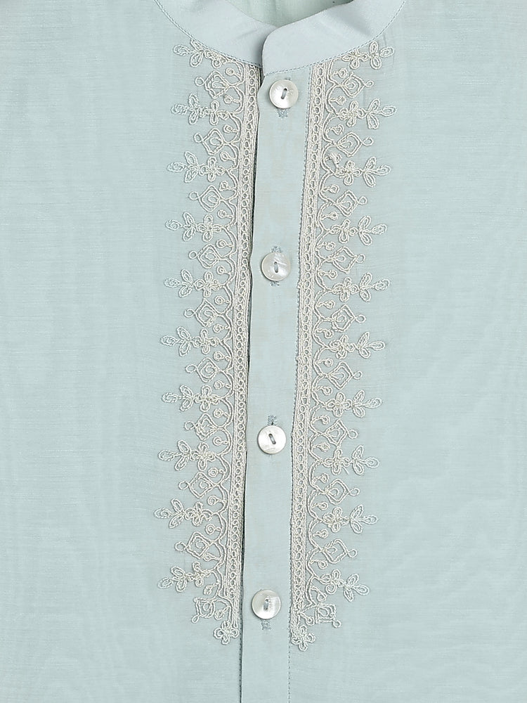 Noorza Kurta Pyjama Set-Blue