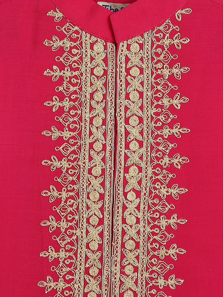 Shahi Virasat 3 Pcs Bundi Set-Pink