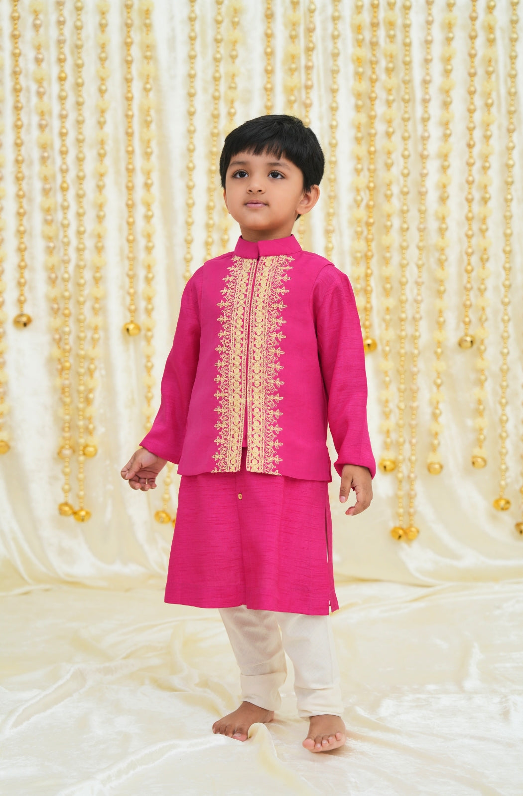 Shahi Virasat 3 Pcs Bundi Set-Pink