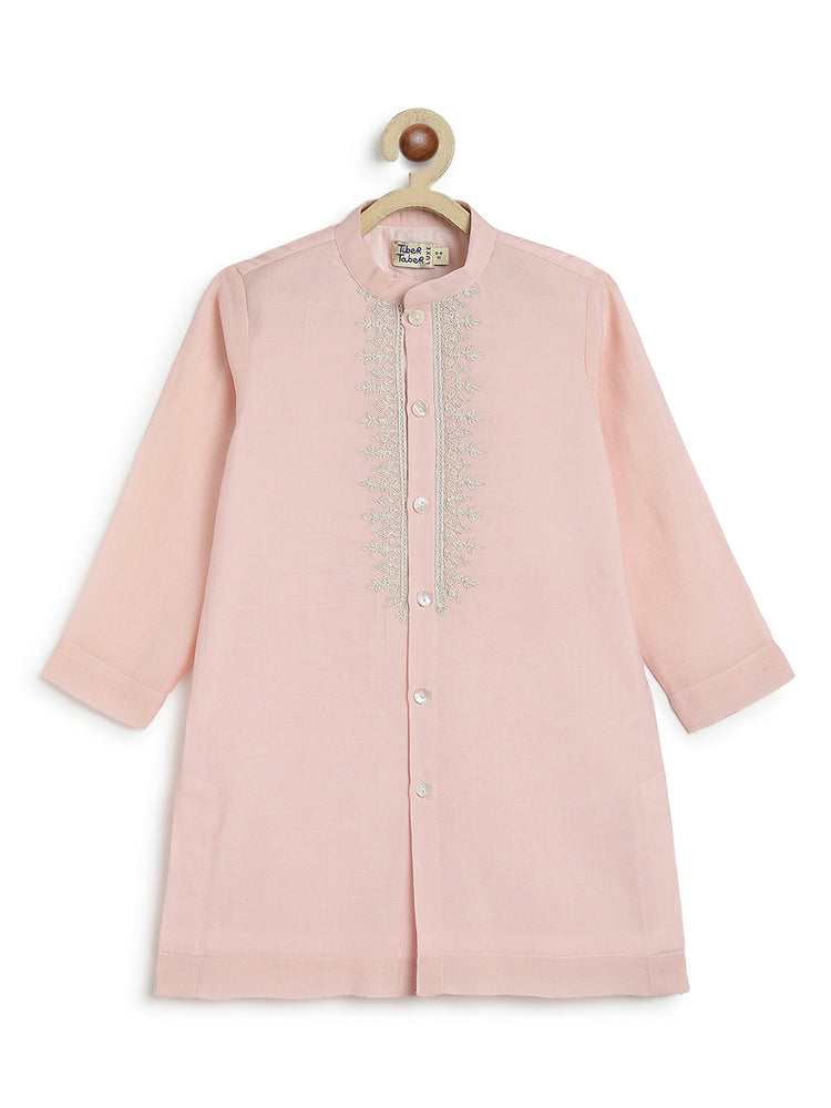 Noorza Kurta Pyjama Set-Pink