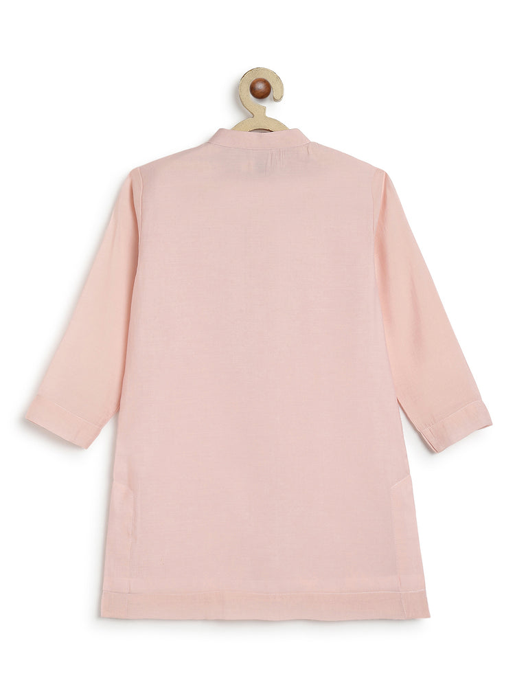 Noorza Kurta Pyjama Set-Pink