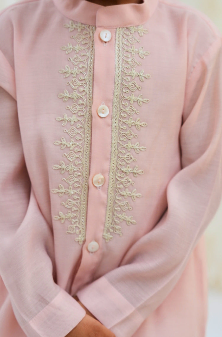 Noorza Kurta Pyjama Set-Pink