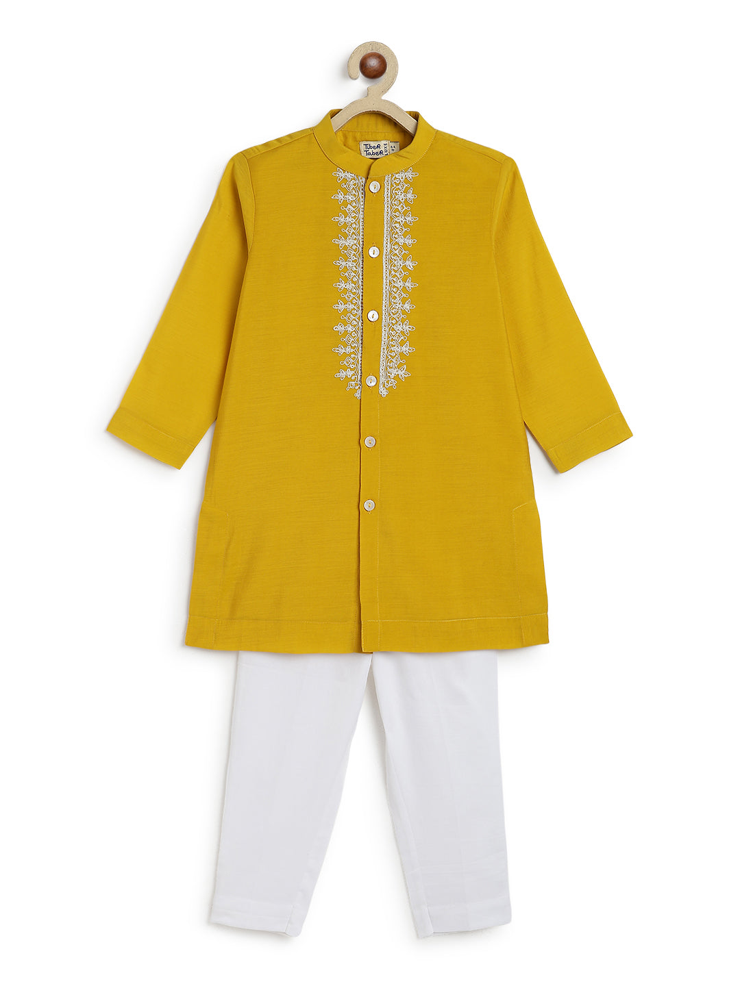 Noorza Kurta Pyjama Set-Yellow