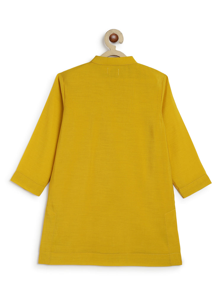 Noorza Kurta Pyjama Set-Yellow