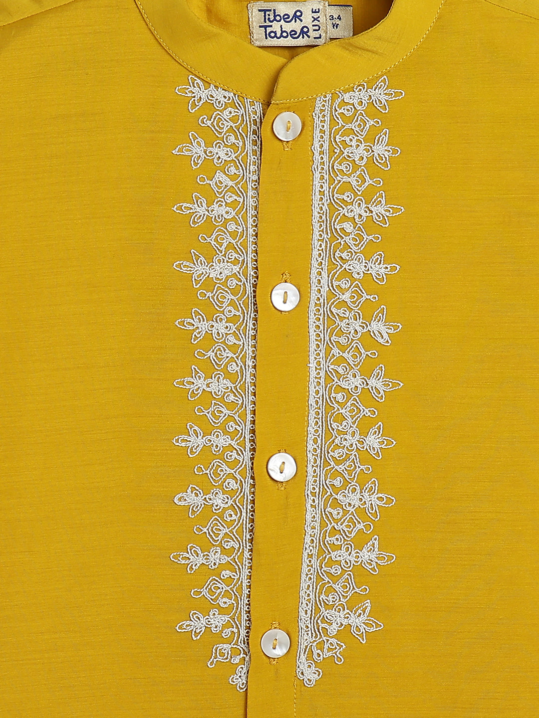 Noorza Kurta Pyjama Set-Yellow