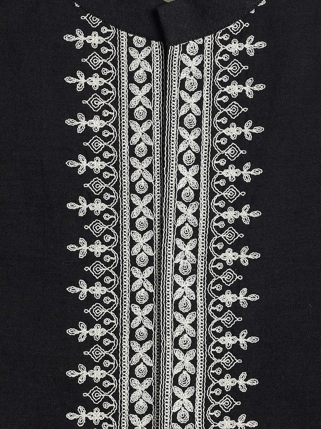 Shahi Embroidered Waistcoat - Black