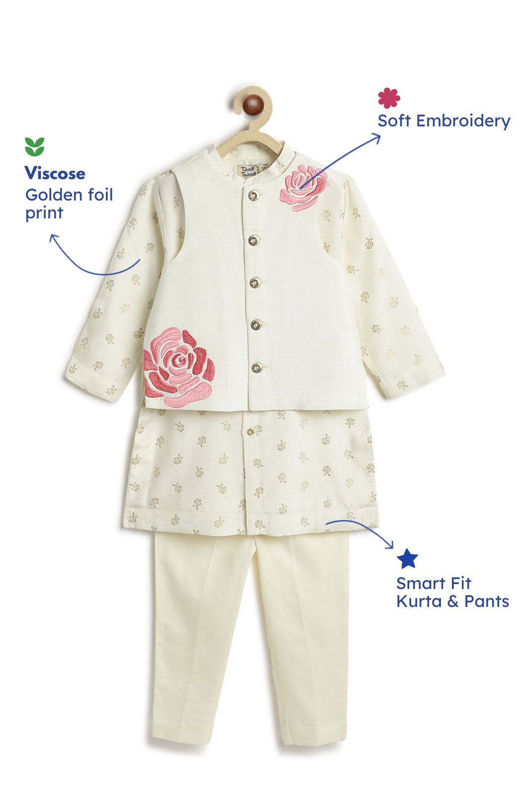 Gul E Gulab 3 Pc Bundi Set