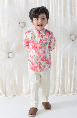 La Vie En Rose Bandhgala Set