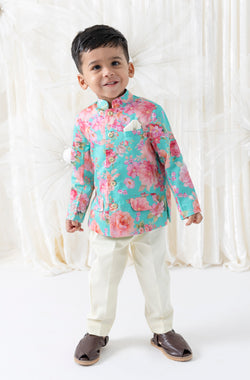 La Vie En Rose Bandhgala Set