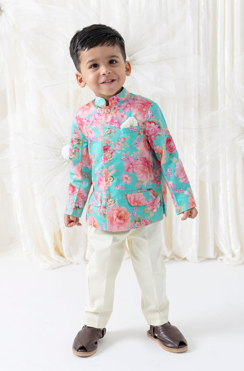 La Vie En Rose Bandhgala Set