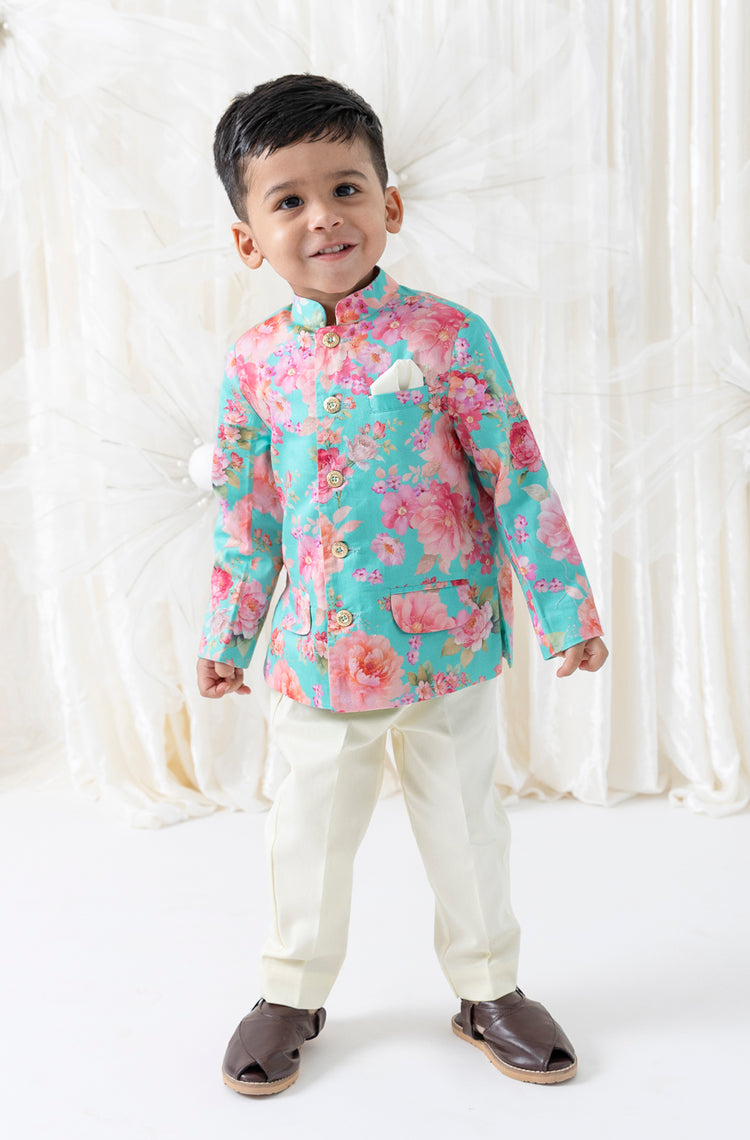 La Vie En Rose Bandhgala Set