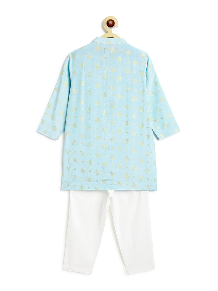 Morpankh Kurta Set for Boys - Blue