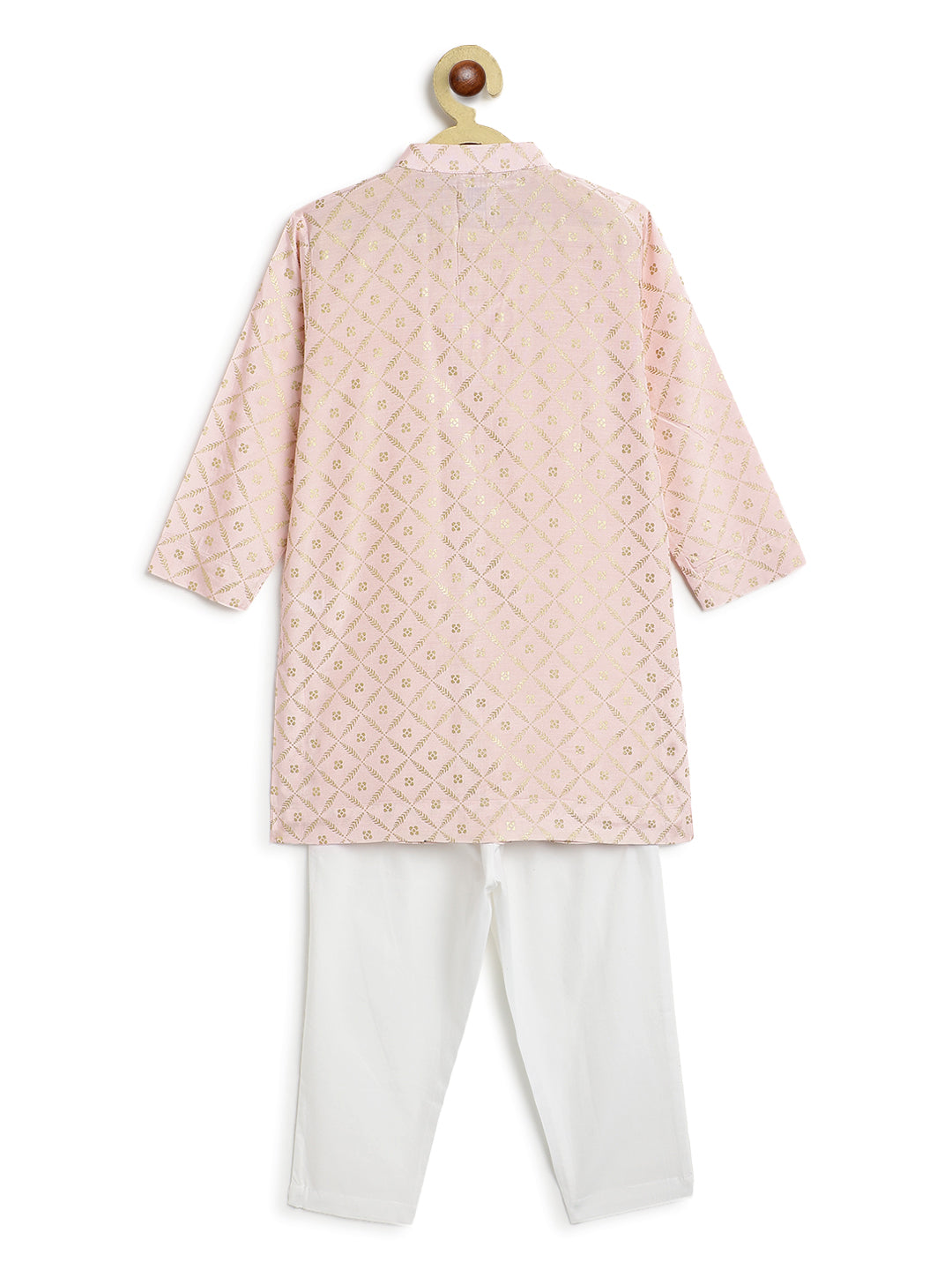 Rajmahal Kurta Set For Boys - Pink