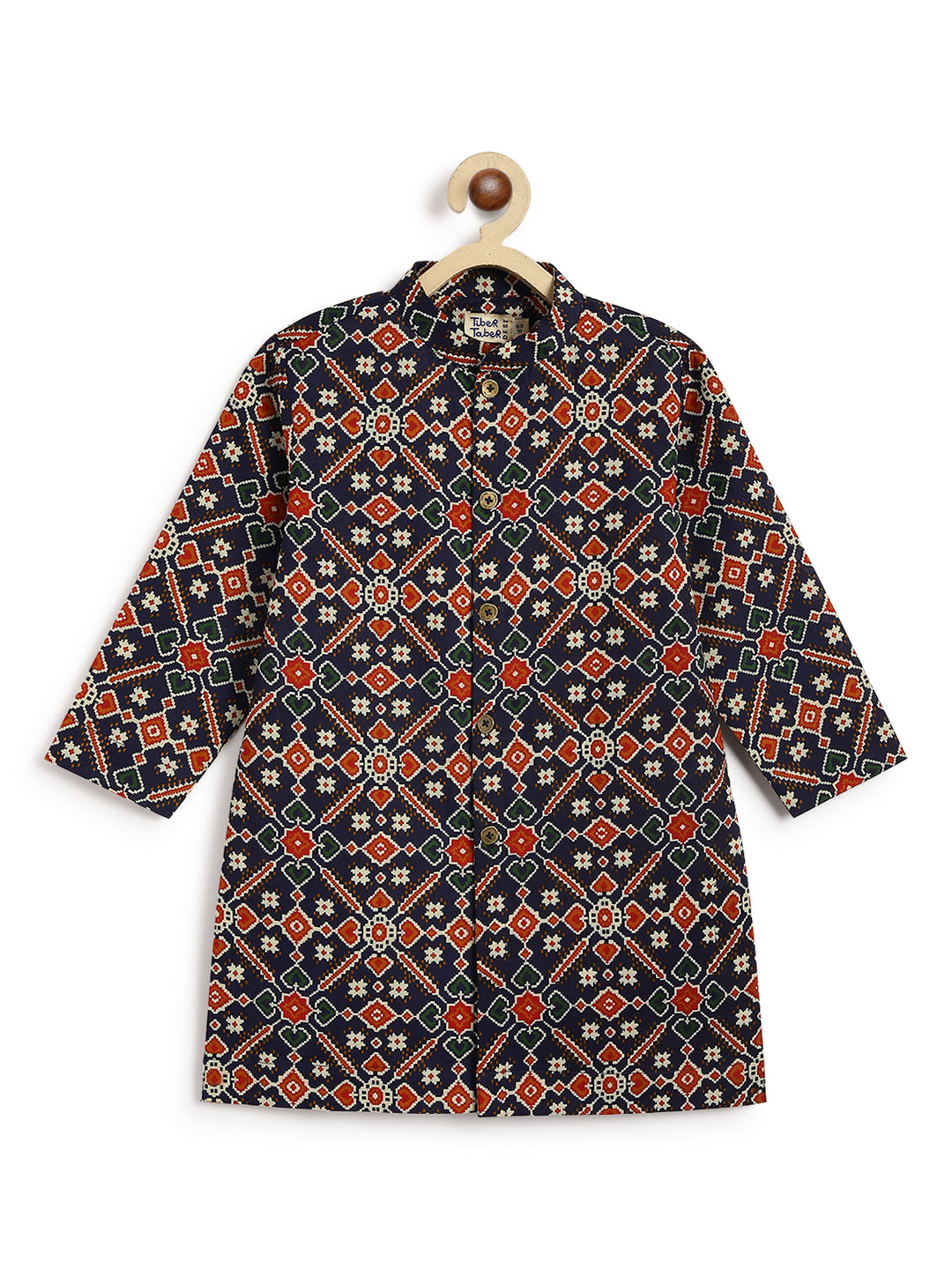 Boy  Patola Print Kurta Set
