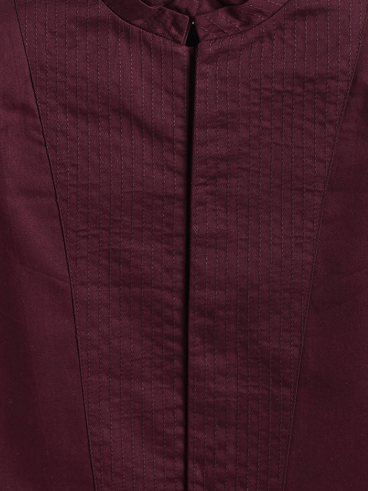 Little Maharaja Bandhgala - Maroon