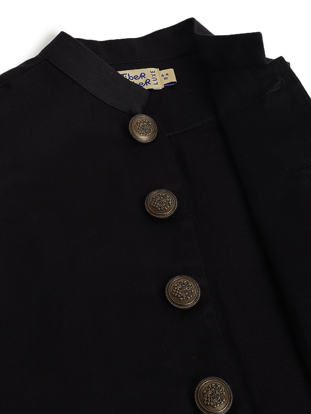 Little Nawab Waistcoat- Black
