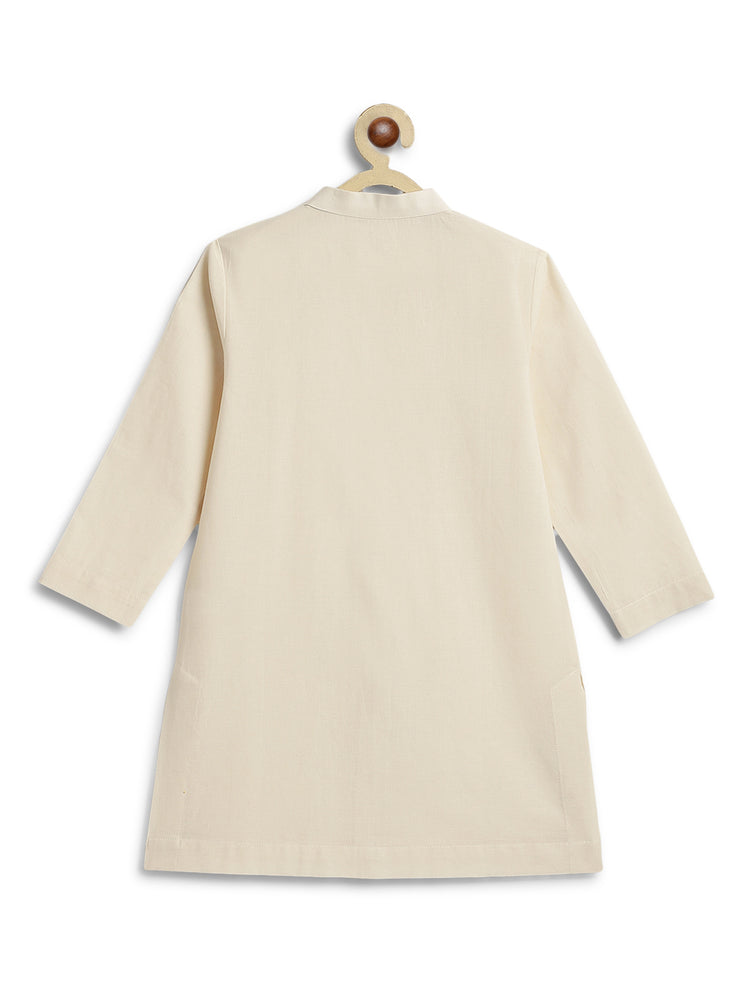 Classic Nawab Kurta Set - Cream