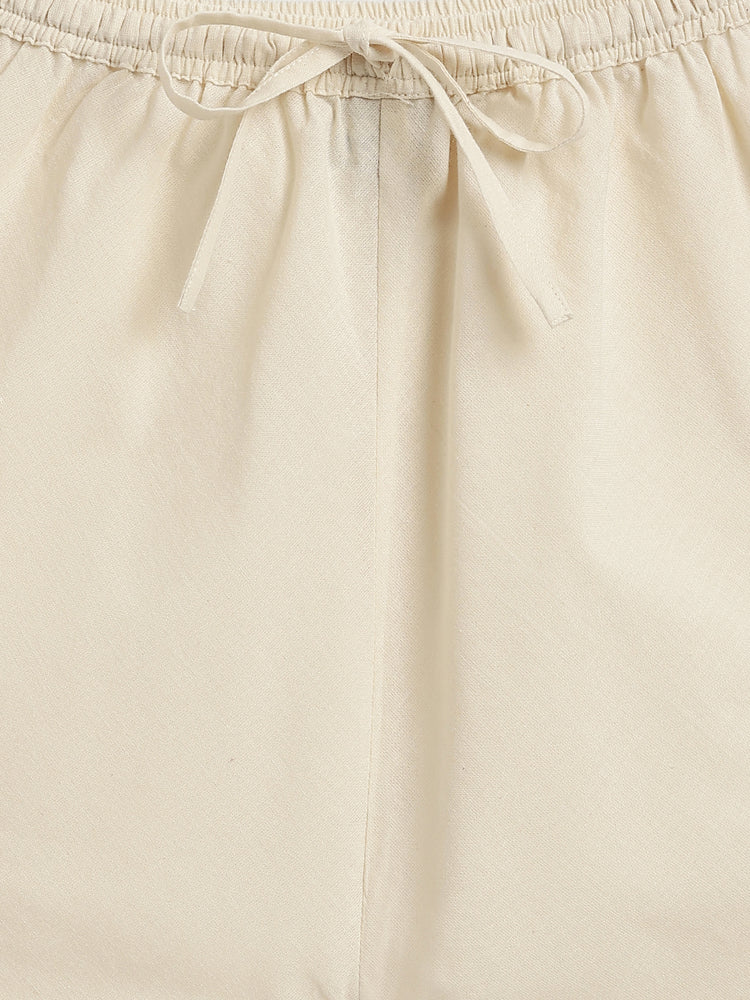 Classic Nawab Kurta Set - Cream