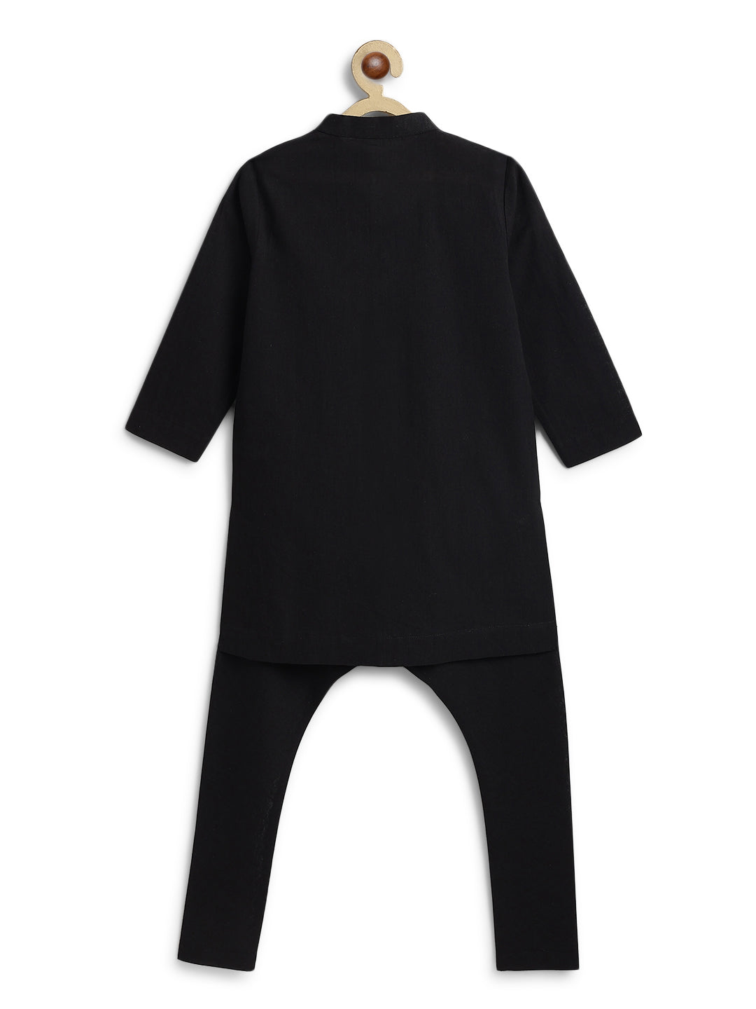 Classic Nawab Kurta Set - Black