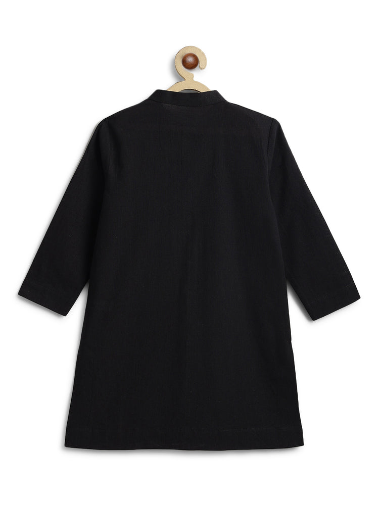 Classic Nawab Kurta Set - Black