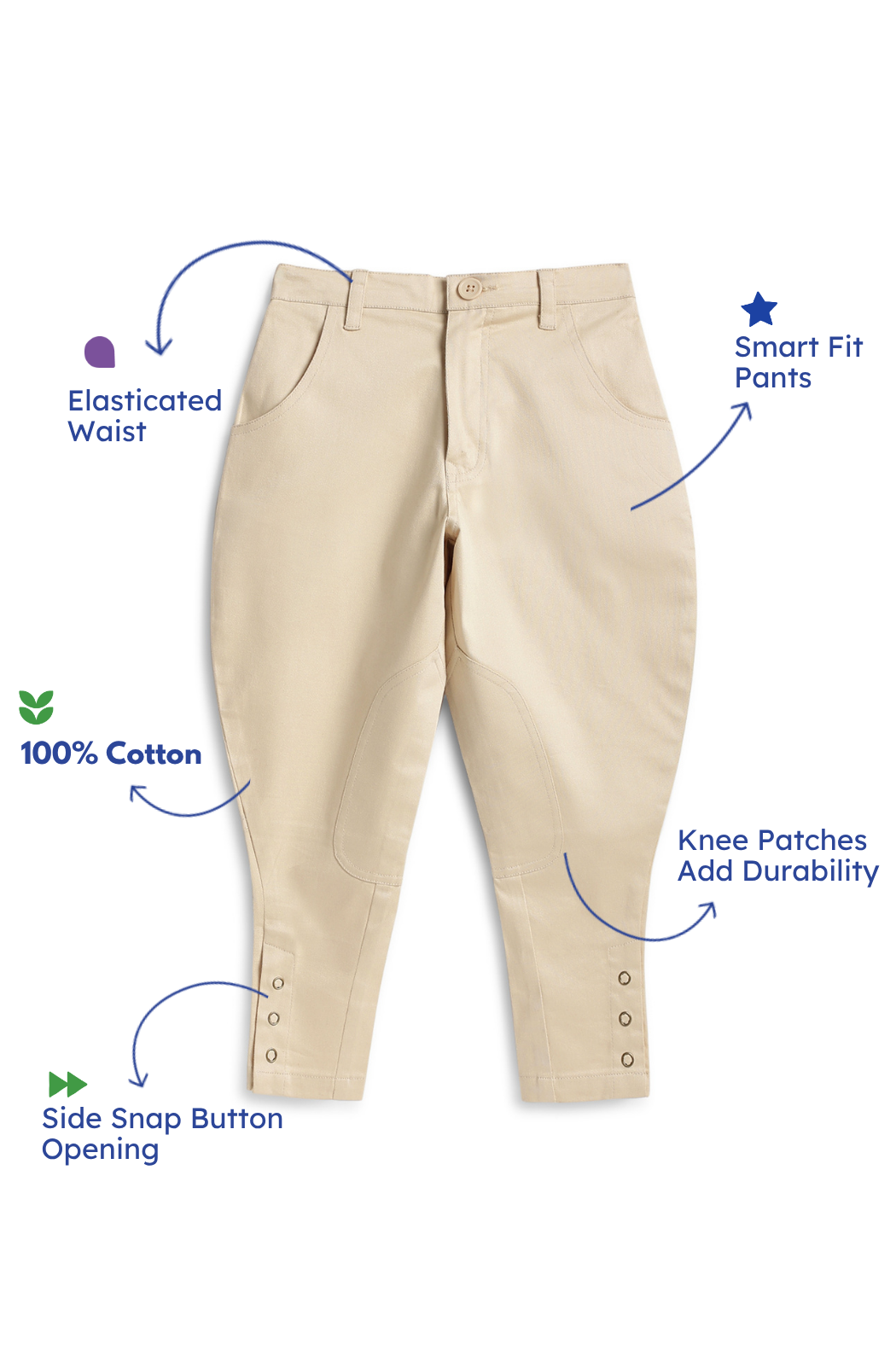 Jodhpuri Polo Breeches - Cream