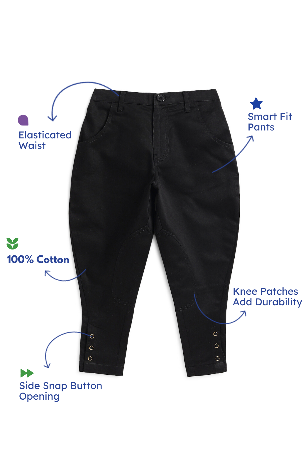 Jodhpuri Polo Breeches - Black