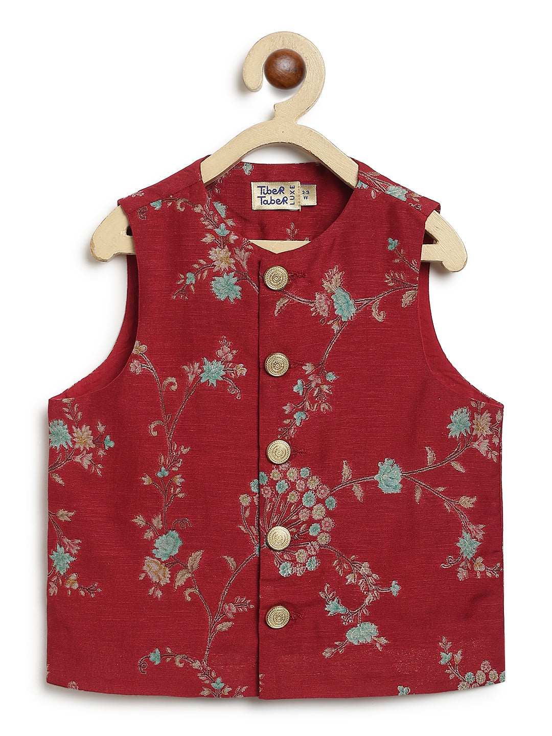 Bagh Bahaar Bundi Jacket - Maroon