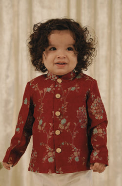 Bagh Bahaar Bandhgala - Maroon