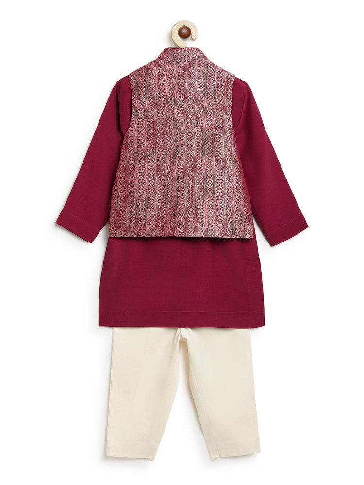 Saanjh 3 Pcs Bundi Jacket Set