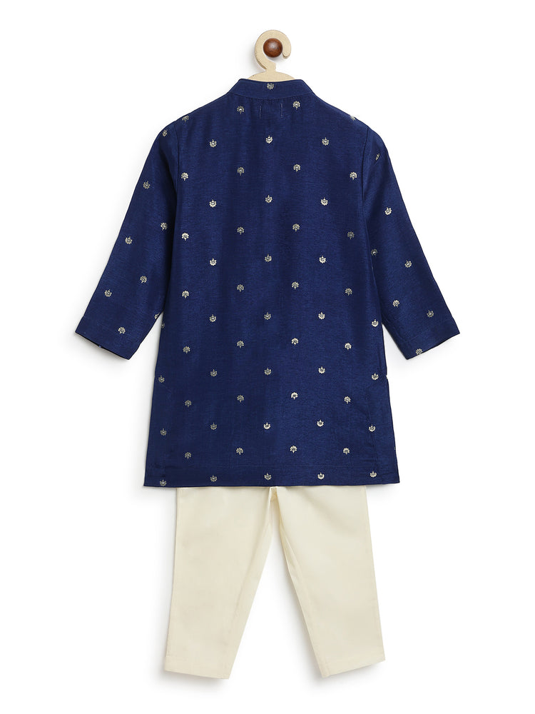 Abeer Kurta Pyjama Set - Blue