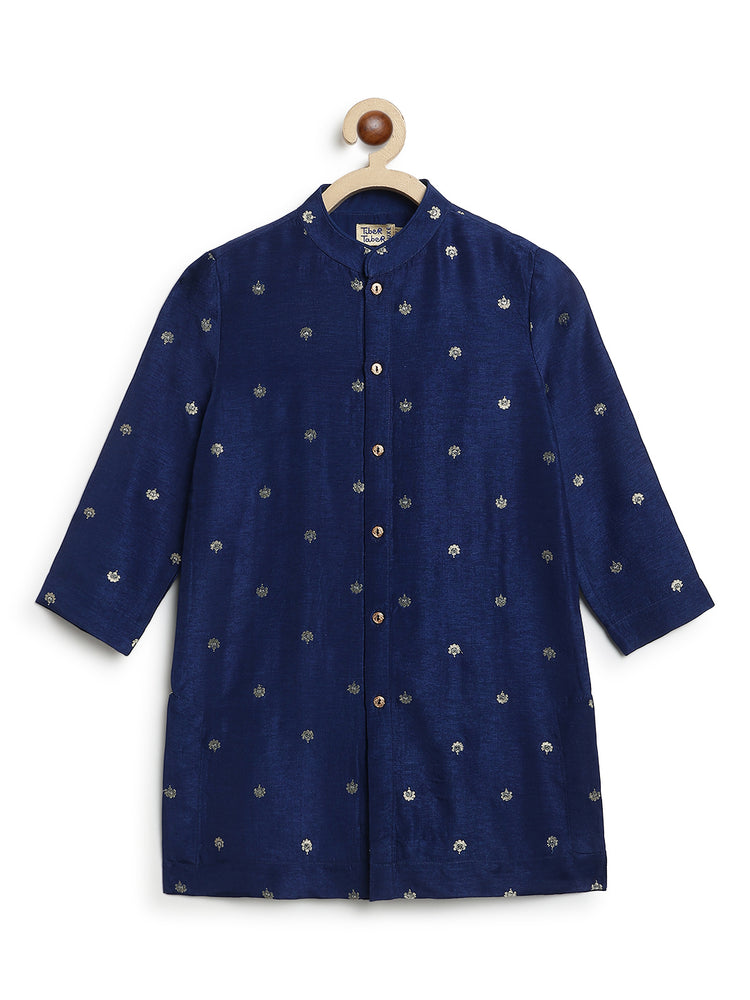 Abeer Kurta Pyjama Set - Blue