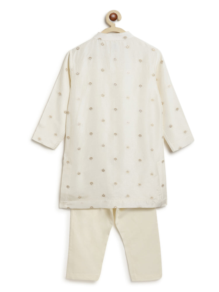 Abeer Kurta Pyjama Set - White