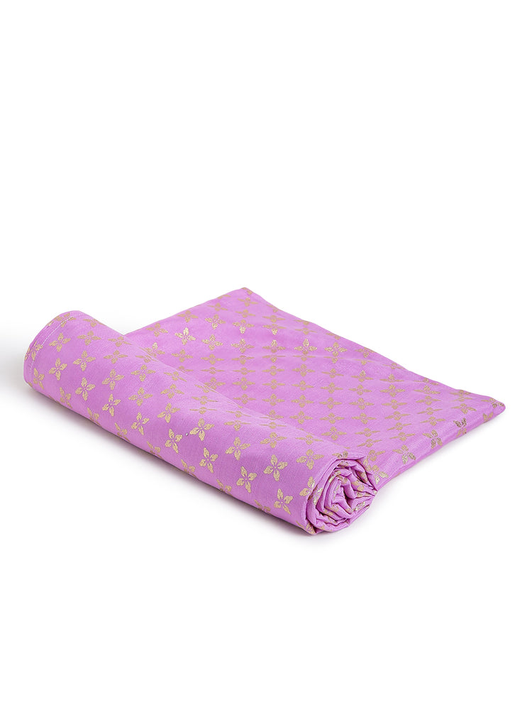 Gold Foil Bloom Swaddle- Purple