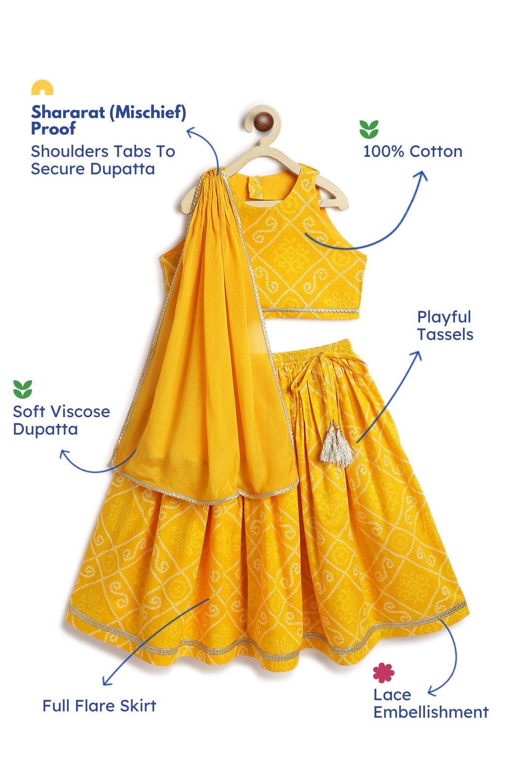 Basanti Rang Lehenga Set