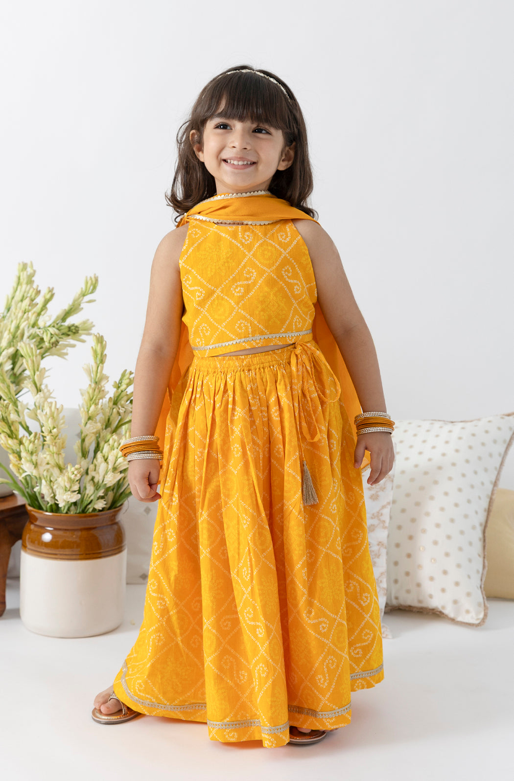 Basanti Rang Lehenga Set