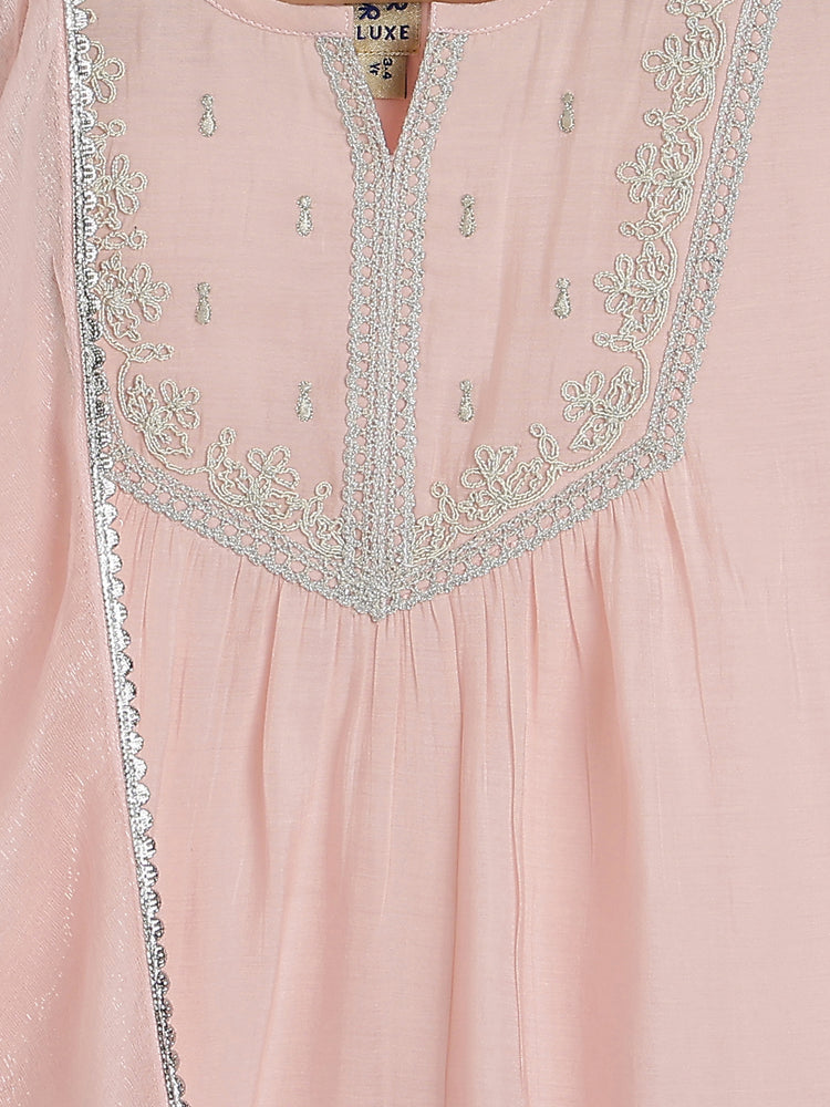 Zarnoor Suit Set-Pink