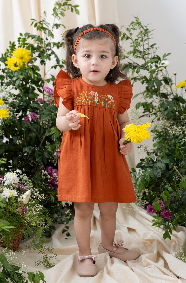 Floral Embroidery Dress Tiber Taber Kids Floral Embroidery Dress Tiber Taber Kids